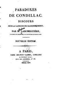 bokomslag Paradoxes de Condillac, Discours sur la langue du raisonnement