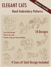 bokomslag Elegant Cats Hand Embroidery Pattern