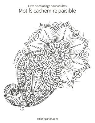 bokomslag Livre de coloriage pour adultes Motifs cachemire paisible 2