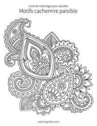 bokomslag Livre de coloriage pour adultes Motifs cachemire paisible 1 & 2