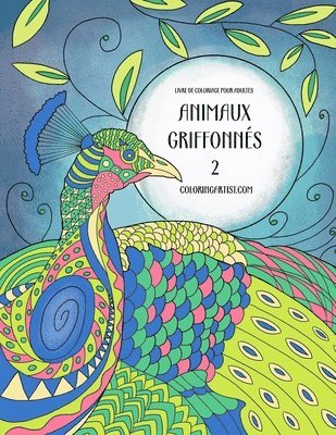 Livre de coloriage pour adultes Animaux griffonnés 2 1