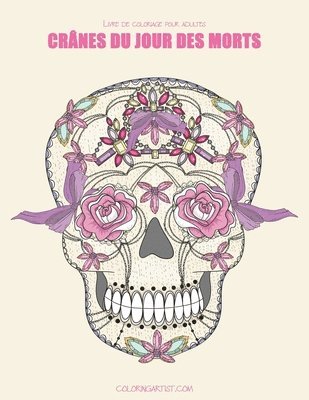 Livre de coloriage pour adultes Cranes du Jour des morts 1 1