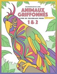 bokomslag Livre de coloriage pour enfants Animaux griffonnés 1 & 2