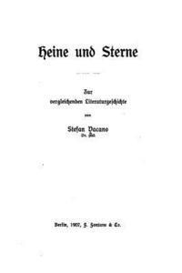 Heine und Sterne, Ein Beitrag zur vergleichenden Literaturgeschichte 1