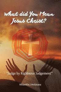 What Did You Mean Jesus Christ?: Judge by Righteous Judgement 1