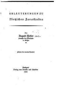 bokomslag Erläuterungen zu Nietzsches Zarathustra