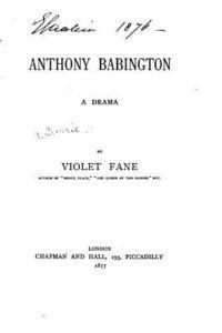 bokomslag Anthony Babington, A Drama