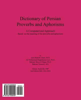 bokomslag Dictionary of Persian Proverbs and Aphorisms