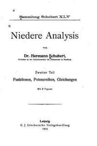 Hermann Schubert - Niedere analysis, Häftad