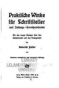 bokomslag Praktische Winke für Schriftsteller und Zeitungs-korrespondenten