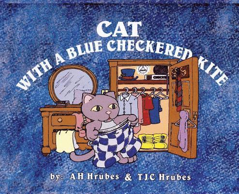 Cat With A Blue Checkered Kite 1