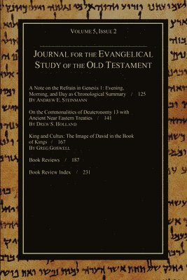 bokomslag Journal for the Evangelical Study of the Old Testament, 5.2