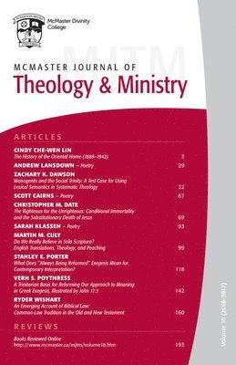 bokomslag McMaster Journal of Theology and Ministry