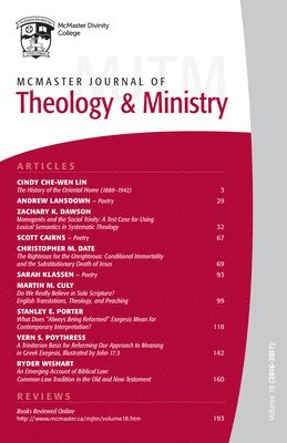 McMaster Journal of Theology and Ministry 1