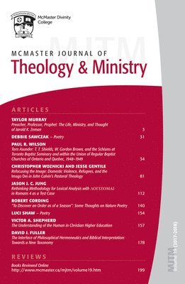 McMaster Journal of Theology and Ministry 1