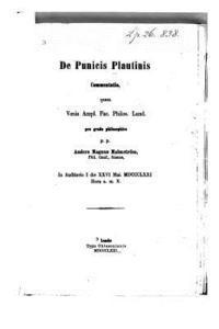 De punicis Plautinis commentatio 1