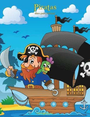 bokomslag Piratas libro para colorear 1