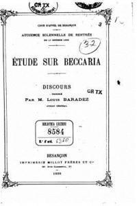 Étude sur Beccaria, discours 1