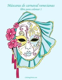 bokomslag Mascaras de carnaval venecianas libro para colorear 1