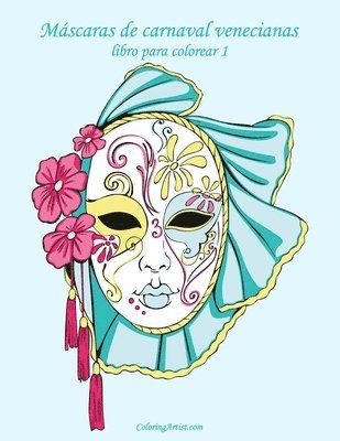 bokomslag Máscaras de carnaval venecianas libro para colorear 1