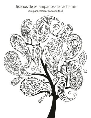 bokomslag Diseños de estampados de cachemir libro para colorear para adultos 1