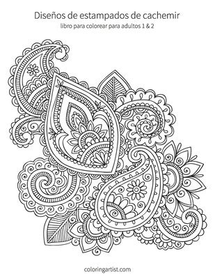bokomslag Diseños de estampados de cachemir libro para colorear para adultos 1 & 2