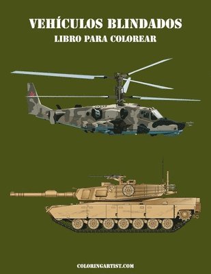 bokomslag Vehículos blindados libro para colorear 2