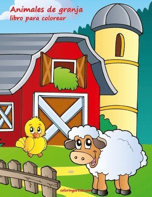 bokomslag Animales de granja libro para colorear 1