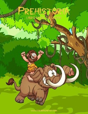 bokomslag Prehistoria libro para colorear 1