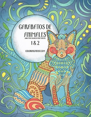 Nick Snels - Garabatos de animales libro para colorear para adultos 1 & 2, Häftad