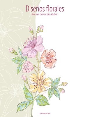bokomslag Diseños florales libro para colorear para adultos 1