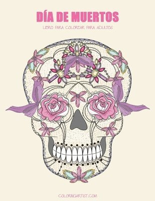 bokomslag Día de Muertos libro para colorear para adultos 1