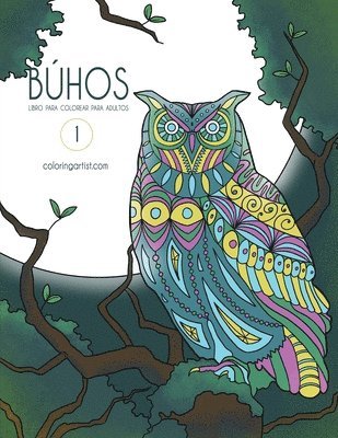 bokomslag Búhos libro para colorear para adultos 1
