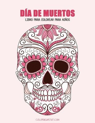 bokomslag Día de Muertos libro para colorear para niños 1