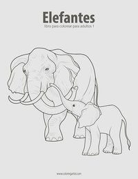 bokomslag Elefantes libro para colorear para adultos 1