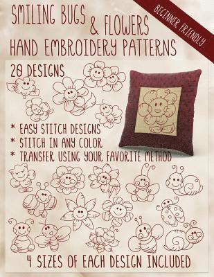 bokomslag Smiling Bugs and Flowers Hand Embroidery Patterns