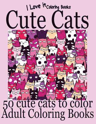 bokomslag Adult Coloring Books: Cute Cats - Over 50 adorable hand drawn cats