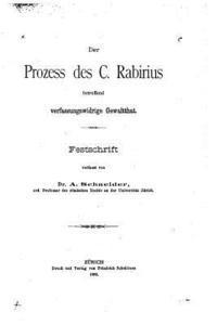 bokomslag Der Prozess des C. Rabirius