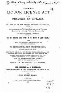 bokomslag The Liquor license act of the province of Ontario