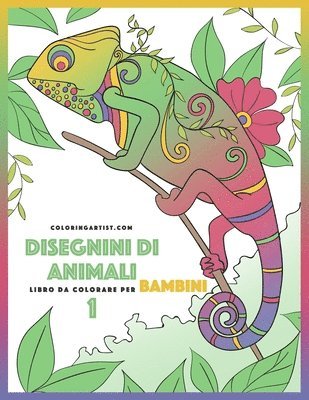 bokomslag Disegnini di Animali Libro da Colorare per Bambini 1