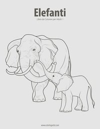 bokomslag Elefanti Libro da Colorare per Adulti 1