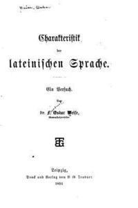 bokomslag Charakteristik der lateinischen Sprache