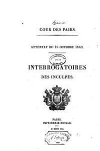 bokomslag Attentat du 15 octobre 1840