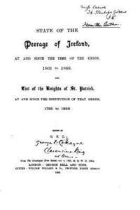 bokomslag State of the Peerage of Ireland, at and Since the Time of the Union, 1801 to 1888