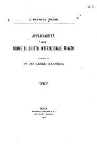 bokomslag Applicabilità delle norme di diritto internazionale privato