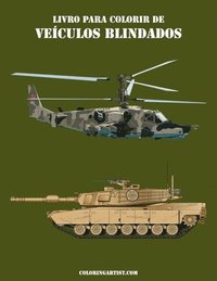 bokomslag Livro para Colorir de Veículos Blindados 2