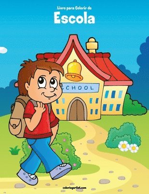 bokomslag Livro para Colorir de Escola 1