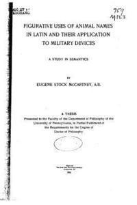 bokomslag Figurative Uses of Animal Names in Latin and Their Application to Military Devices