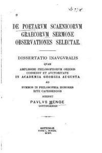 bokomslag de Poetarum Scaenicorum Graecorum Sermone Observationes Selectae