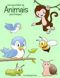 bokomslag Livro para Colorir de Animais para Crianças 1